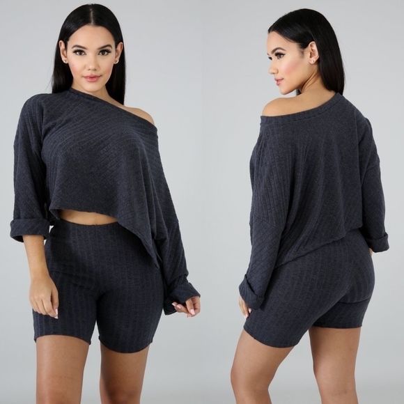 1 LEFT!!! Grey Comfy Two Piece Set - Picture 1 of 3